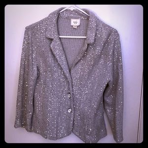 ECI New York silver sequin blazer